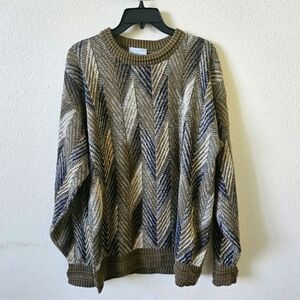 Jacobsons By Tricots st Raphel Men's Casual Made in USA Geometric Sweater Size L